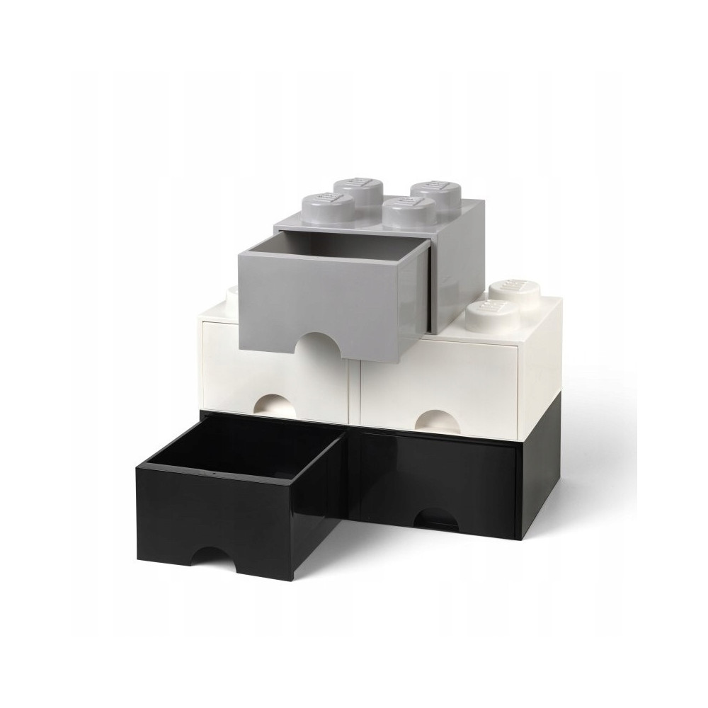 Pojemnik LEGO Z szufladami 8 black czarny