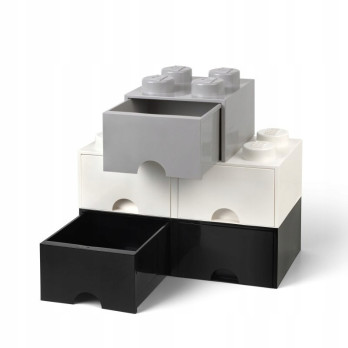 Pojemnik LEGO Z szufladami 8 black czarny