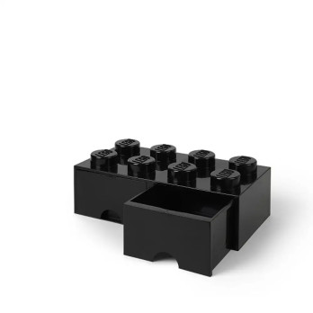 Pojemnik LEGO Z szufladami 8 black czarny
