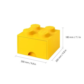 Pojemnik na klocki LEGO Brick Drawer 4 żółty 40051732