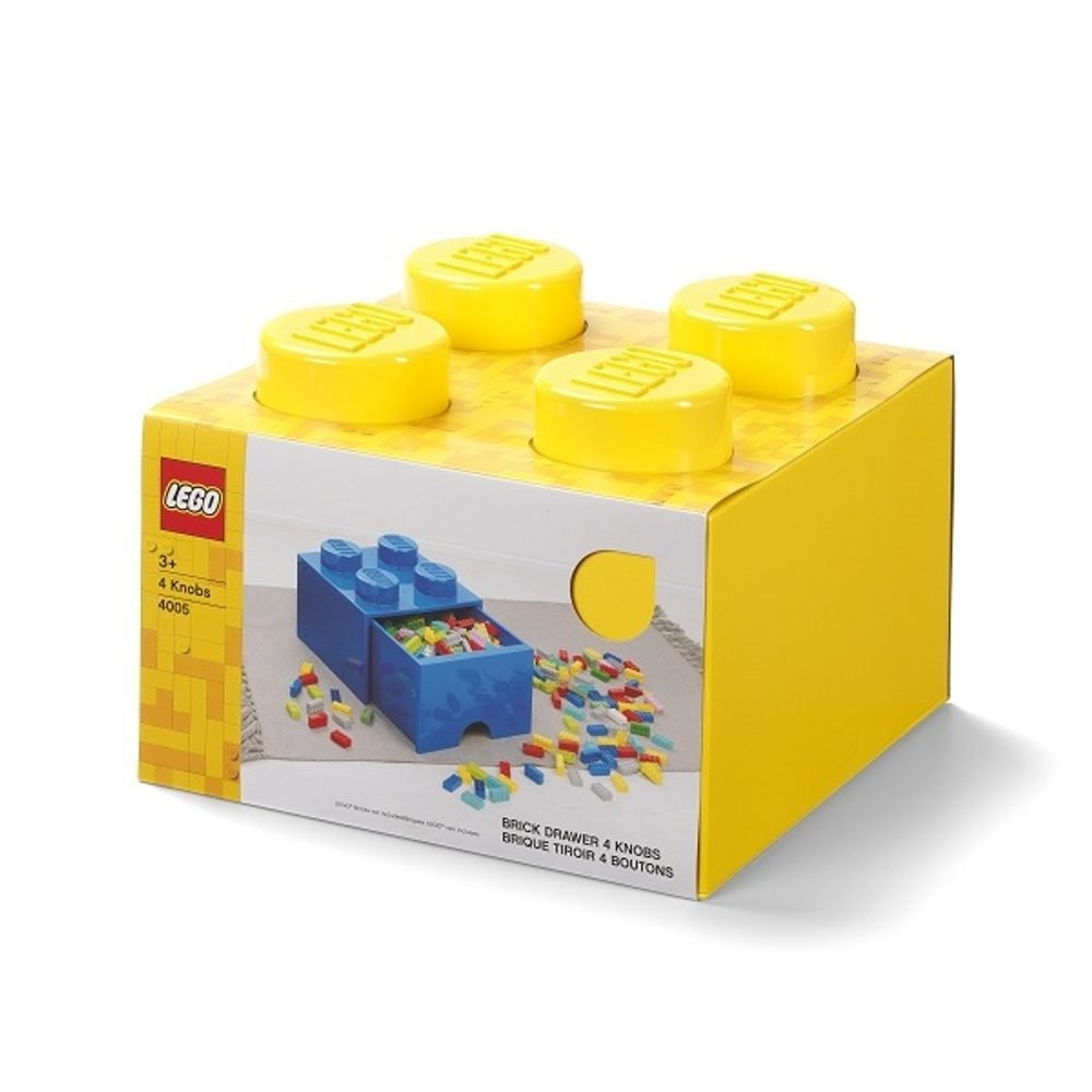 Pojemnik na klocki LEGO Brick Drawer 4 żółty 40051732