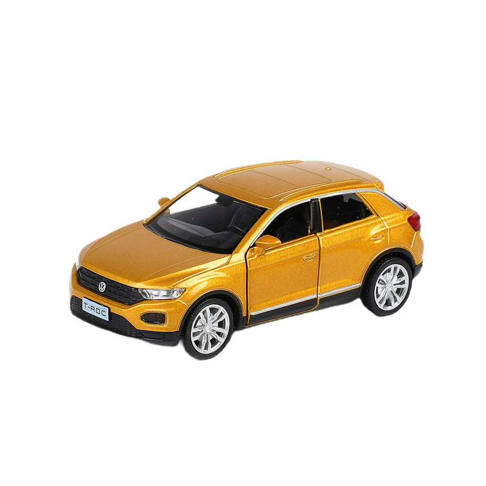 METALOWY SAMOCHÓD MODEL VOLKSWAGEN T-ROCK ZŁOTY GOLD 1:32 PREZENT