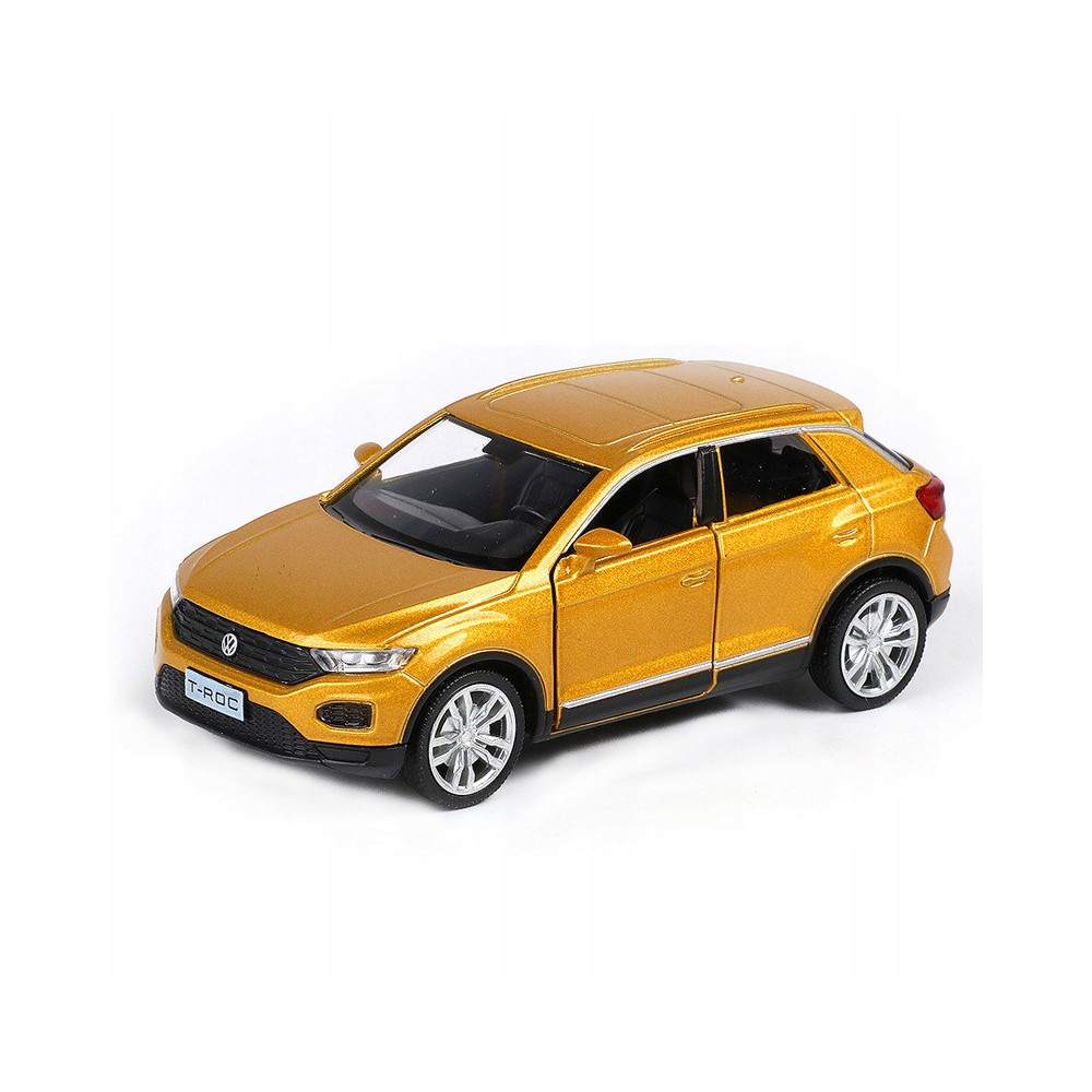 METALOWY SAMOCHÓD MODEL VOLKSWAGEN T-ROCK ZŁOTY GOLD 1:32 PREZENT