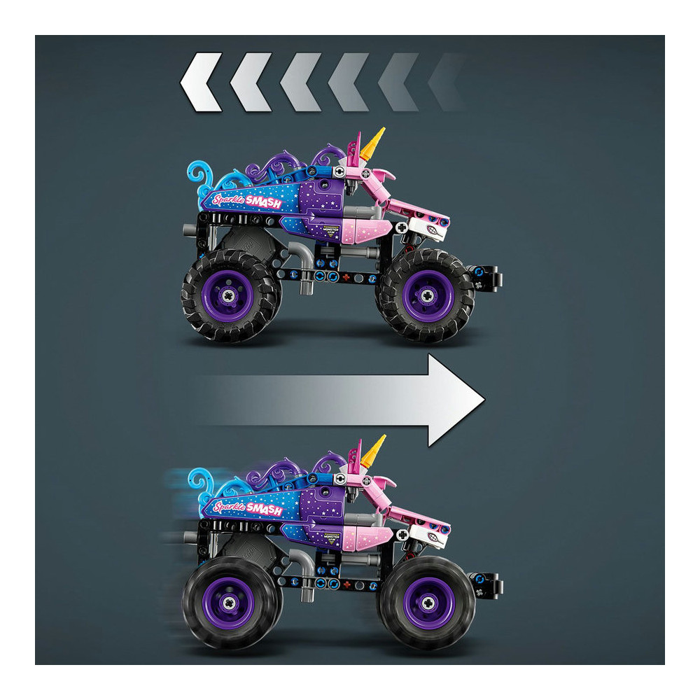 LEGO Technic 42220 Monster Jam Sparkle Smash z napędem typu pull-back