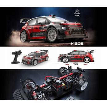 SAMOCHÓD WYŚCIGOWY RC 1:14 CITROEN C3 WRC1 4303 4X4 OFF-ROAD 2.4GHZ 60KM/H
