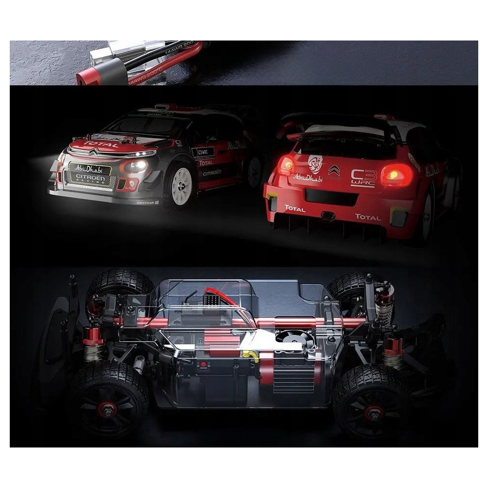 SAMOCHÓD WYŚCIGOWY RC 1:14 CITROEN C3 WRC1 4303 4X4 OFF-ROAD 2.4GHZ 60KM/H