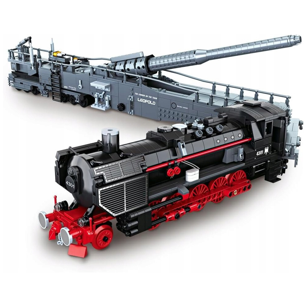 KLOCKI KONSTRUKCYJNE 1631 ELEMENTY NIEMIECKI K5 LEOPOLD MODEL POCIĄGU