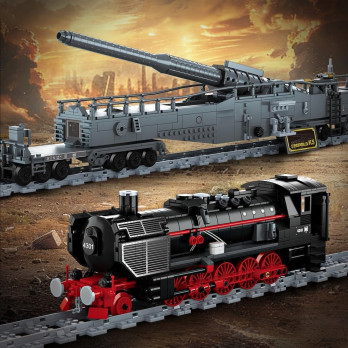 KLOCKI KONSTRUKCYJNE 1631 ELEMENTY NIEMIECKI K5 LEOPOLD MODEL POCIĄGU