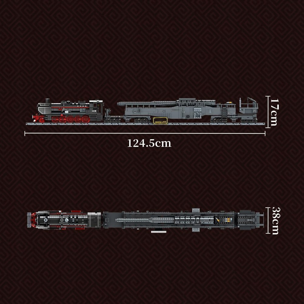 KLOCKI KONSTRUKCYJNE 1631 ELEMENTY NIEMIECKI K5 LEOPOLD MODEL POCIĄGU