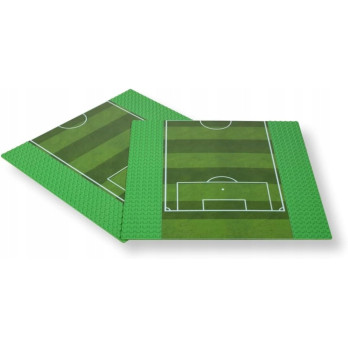 ZESTAW 2x PŁYTA BAZOWA 25x25 cm BOISKO PIŁKARSKIE L*GO KOMPATYBILNE