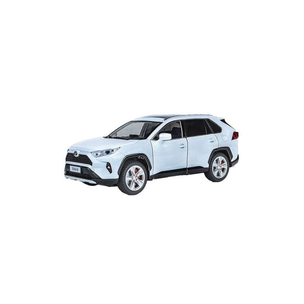 TOYOTA RAV4 1:24 METALOWY MODEL AUTA Z EFEKTAMI DŹWIĘKOWYMI I ŚWIETLNYMI