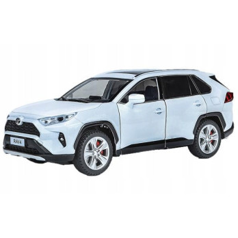 TOYOTA RAV4 1:24 METALOWY MODEL AUTA Z EFEKTAMI DŹWIĘKOWYMI I ŚWIETLNYMI