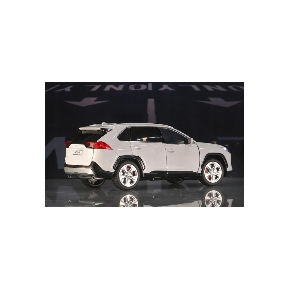 TOYOTA RAV4 1:24 METALOWY MODEL AUTA Z EFEKTAMI DŹWIĘKOWYMI I ŚWIETLNYMI