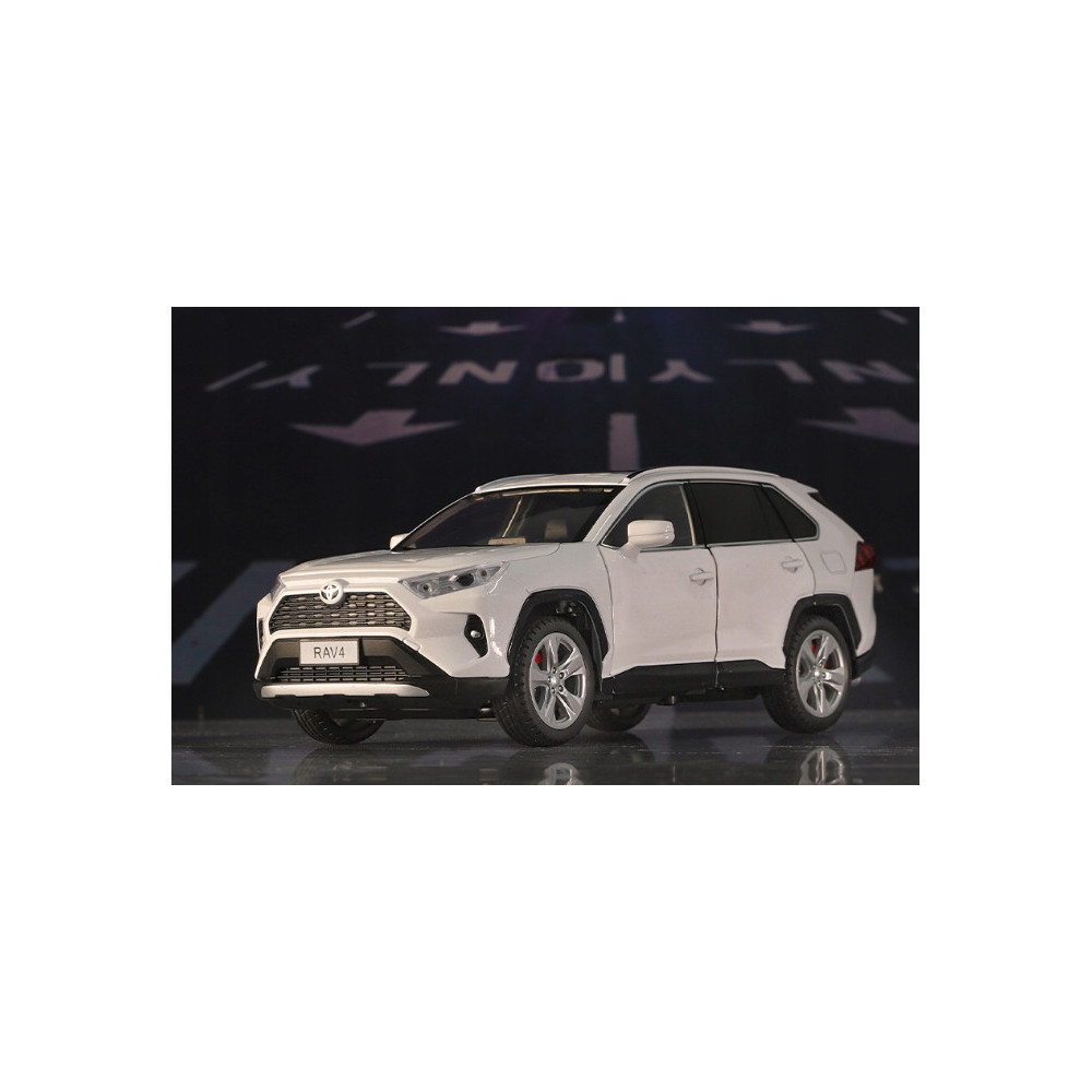 TOYOTA RAV4 1:24 METALOWY MODEL AUTA Z EFEKTAMI DŹWIĘKOWYMI I ŚWIETLNYMI