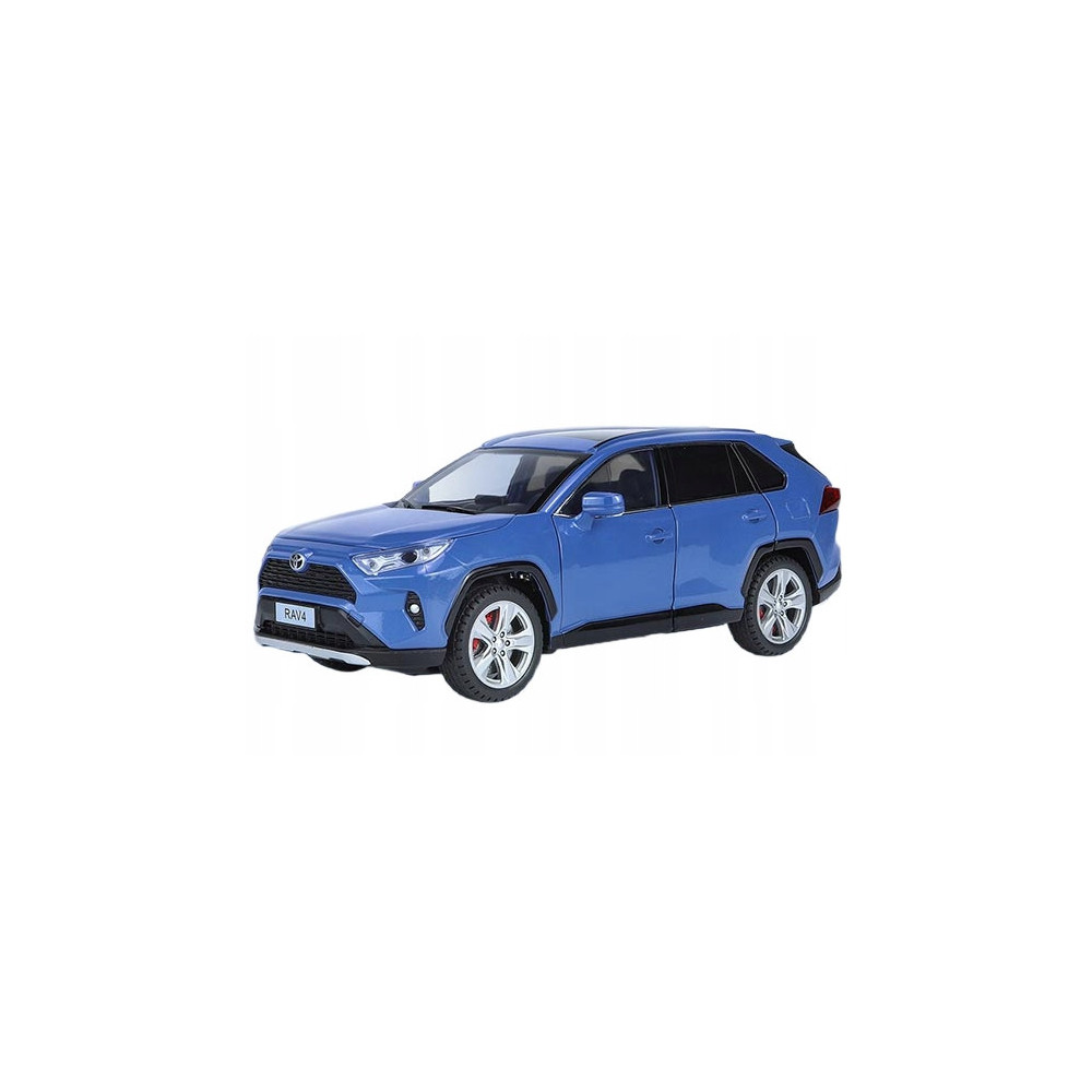 TOYOTA RAV4 METALOWY MODEL SAMOCHODU 1:24 DŹWIĘK NIEBIESKI BLUE