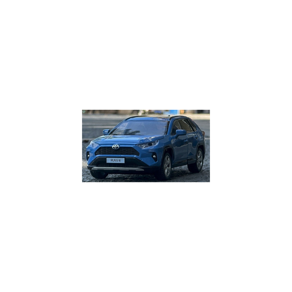 TOYOTA RAV4 METALOWY MODEL SAMOCHODU 1:24 DŹWIĘK NIEBIESKI BLUE