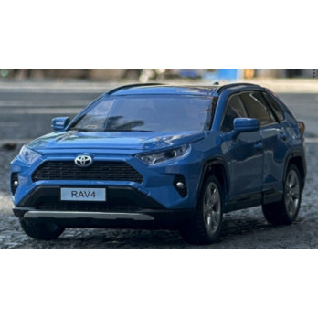 TOYOTA RAV4 METALOWY MODEL SAMOCHODU 1:24 DŹWIĘK NIEBIESKI BLUE