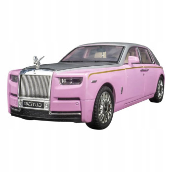 MODEL SAMOCHODU ROLLS ROYCE 1:32 METALOWY SAMOCHÓD RÓŻOWY PINK PREZENT