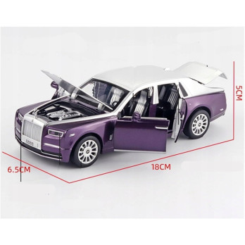 MODEL SAMOCHODU ROLLS ROYCE 1:32 METALOWY SAMOCHÓD RÓŻOWY PINK PREZENT