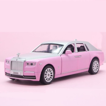 MODEL SAMOCHODU ROLLS ROYCE 1:32 METALOWY SAMOCHÓD RÓŻOWY PINK PREZENT