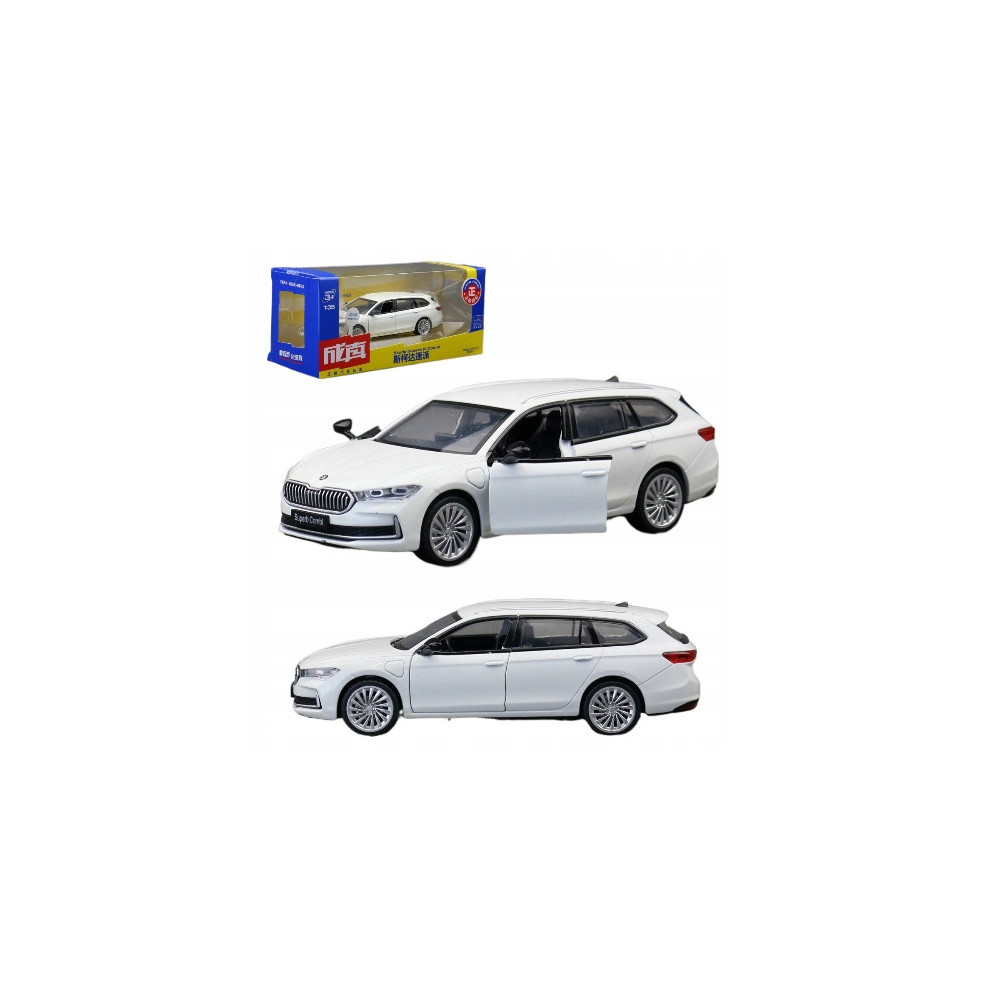 SKODA SUPERB COMBI METALOWY MODEL SAMOCHODU 1:35 DŹWIĘK ŚWIATŁO BIAŁY