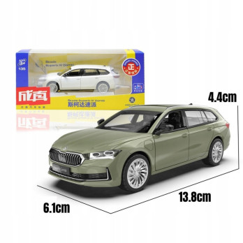 SKODA SUPERB COMBI METALOWY MODEL SAMOCHODU 1:35 DŹWIĘK ŚWIATŁO BIAŁY