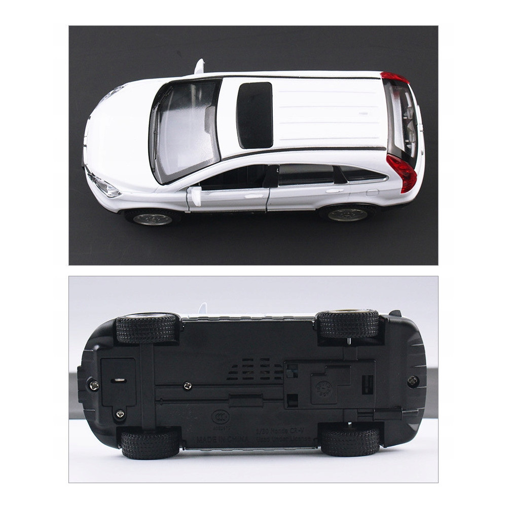 HONDA CRV METALOWY MODEL SAMOCHODU 1:32 DŹWIĘK ŚWIATŁO BIAŁY PREZENT