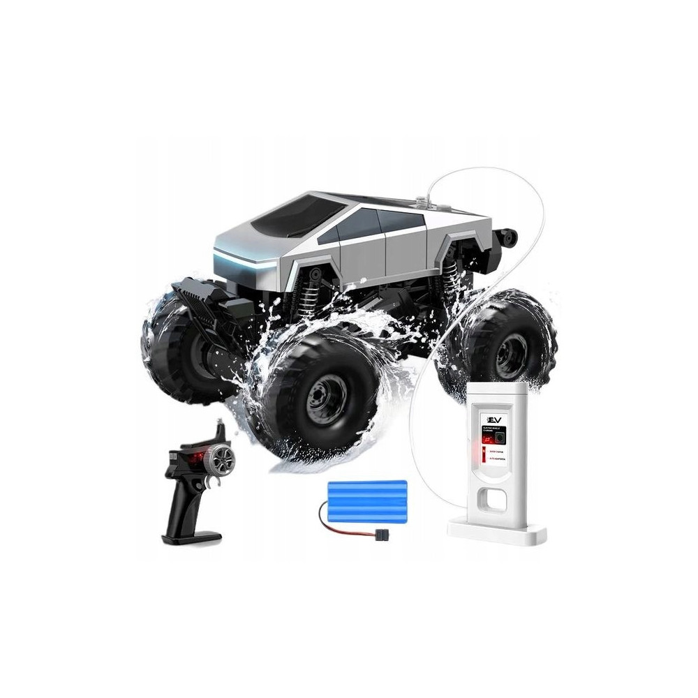 METALOWY MODEL TESLA CYBERTRUCK PICKUP DŹWIĘK ŚWIATŁA LED PILOT RC
