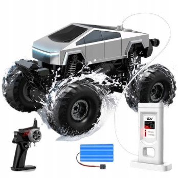METALOWY MODEL TESLA CYBERTRUCK PICKUP DŹWIĘK ŚWIATŁA LED PILOT RC