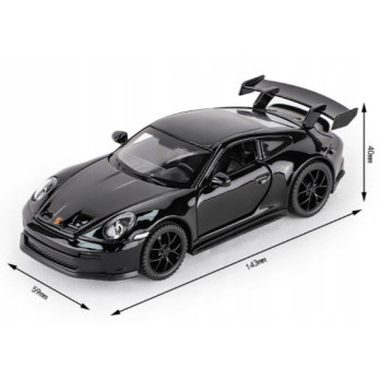 MODEL SAMOCHODU PORSCHE 911 GT3 RS 1:32 METALOWY SAMOCHÓD BLACK