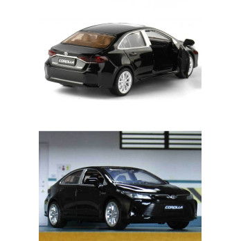 TOYOTA COROLLA HYBRID METALOWY MODEL SAMOCHODU 1:32 DŹWIĘK ŚWIATŁO CZARNY