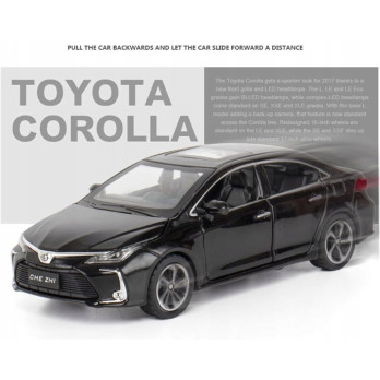 TOYOTA COROLLA HYBRID METALOWY MODEL SAMOCHODU 1:32 DŹWIĘK ŚWIATŁO CZARNY