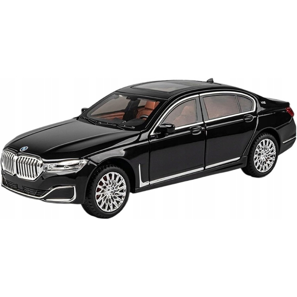BMW 760Li SEDAN METALOWY MODEL SAMOCHODU 1:24 DŹWIĘK ŚWIATŁO CZARNY BLACK