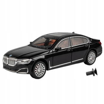 BMW 760Li SEDAN METALOWY MODEL SAMOCHODU 1:24 DŹWIĘK ŚWIATŁO CZARNY BLACK