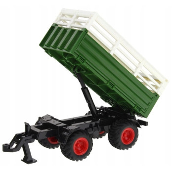 TRAKTOR ZDALNIE STEROWANY Z PRZYCZEPĄ 4W1 AKCESORIA ZESTAW