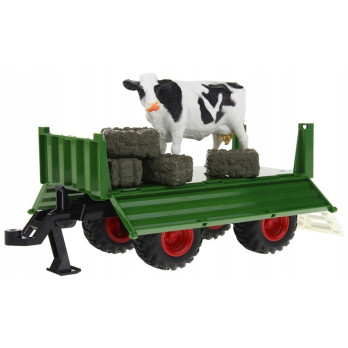 TRAKTOR ZDALNIE STEROWANY Z PRZYCZEPĄ 4W1 AKCESORIA ZESTAW
