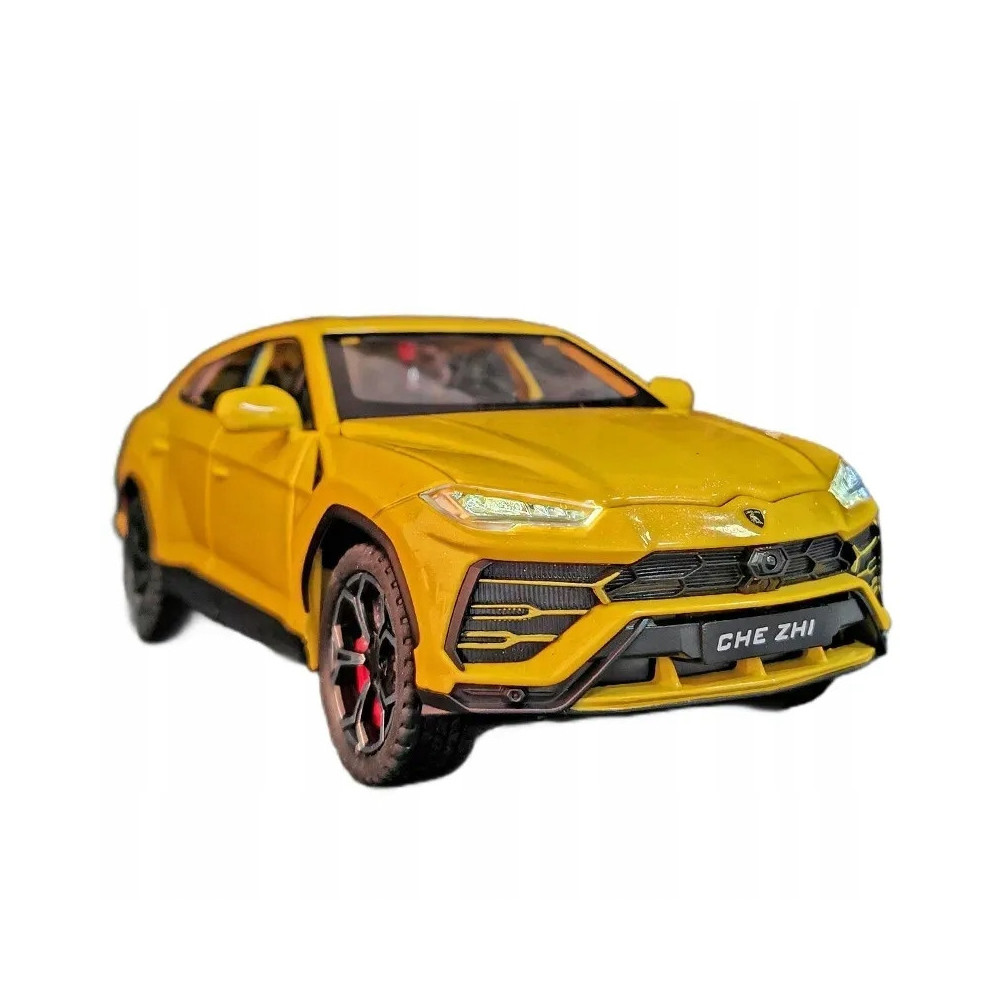 LAMBORGHINI URUS SUV METALOWY MODEL SAMOCHODU 1:24 DŹWIĘK ŚWIATŁO ŻÓŁTY