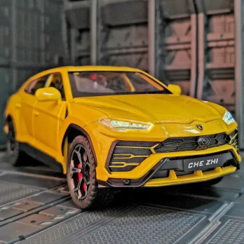 LAMBORGHINI URUS SUV METALOWY MODEL SAMOCHODU 1:24 DŹWIĘK ŚWIATŁO ŻÓŁTY