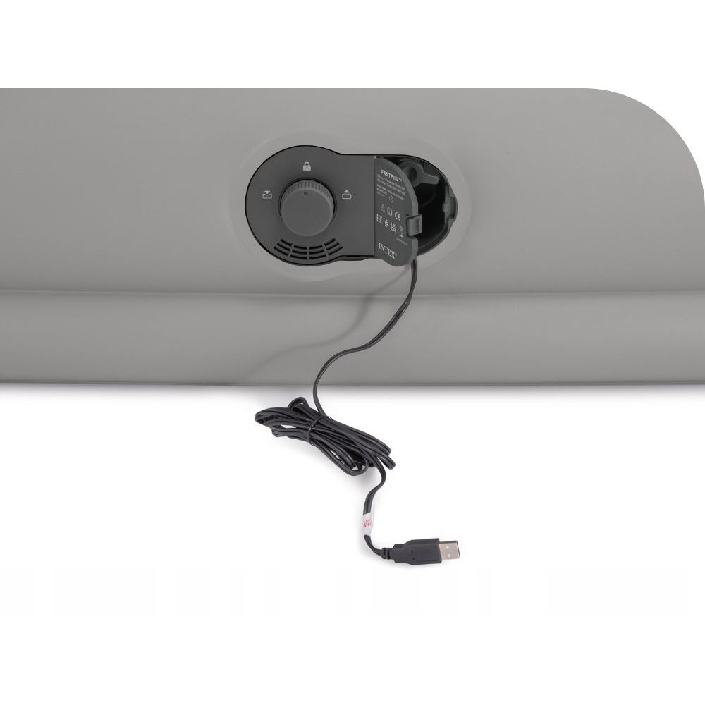 Materac dmuchany jednoosobowy łóżko z pompką USB Intex 64112 biwak namiot