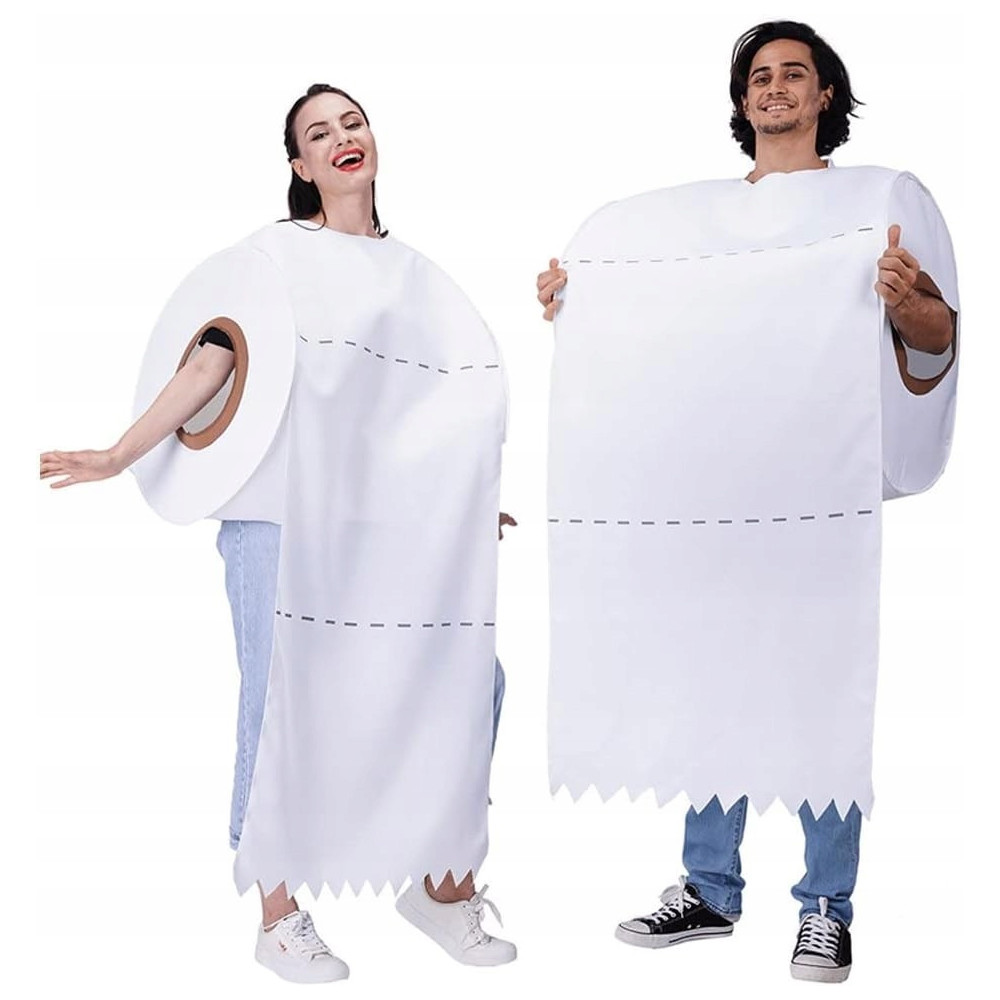 ZABAWNY KOSTIUM NA HALLOWEEN PRZEBRANIA ROLKA PAPIERU TOALETOWEGO