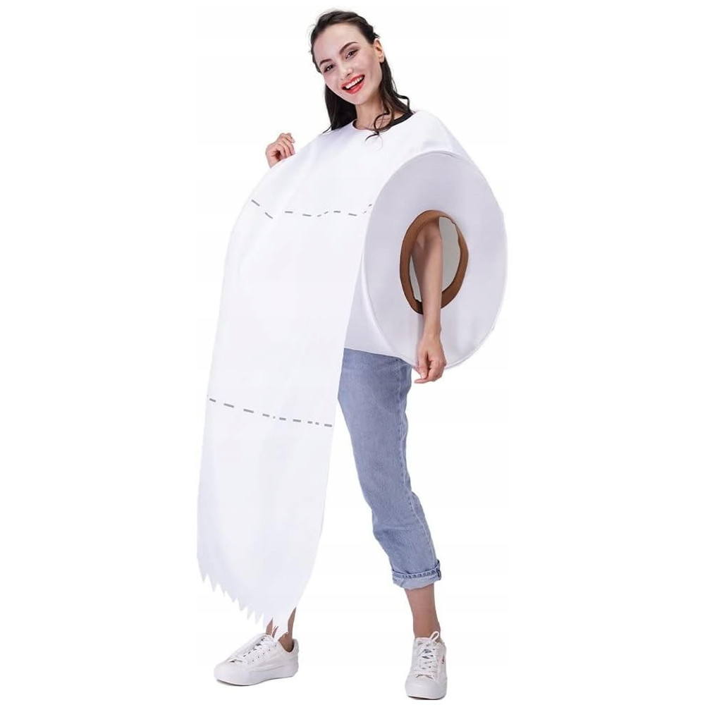 ZABAWNY KOSTIUM NA HALLOWEEN PRZEBRANIA ROLKA PAPIERU TOALETOWEGO