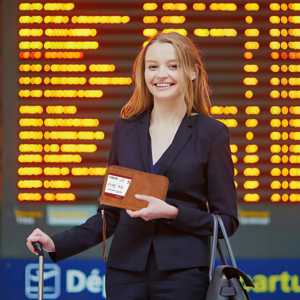 PORTFEL PODRÓŻNY RFID ETUI NA PASZPORT DOKUMENTY KARTY BILETY WODOODPORNY