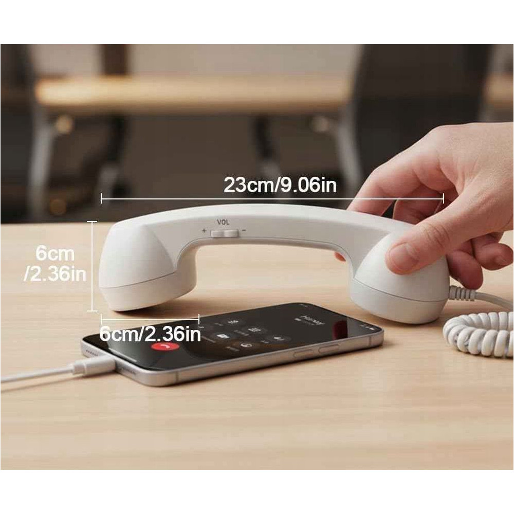 RETRO SŁUCHAWKA TELEFONICZNA USB-C STYL VINTAGE DO SMARTFONÓW