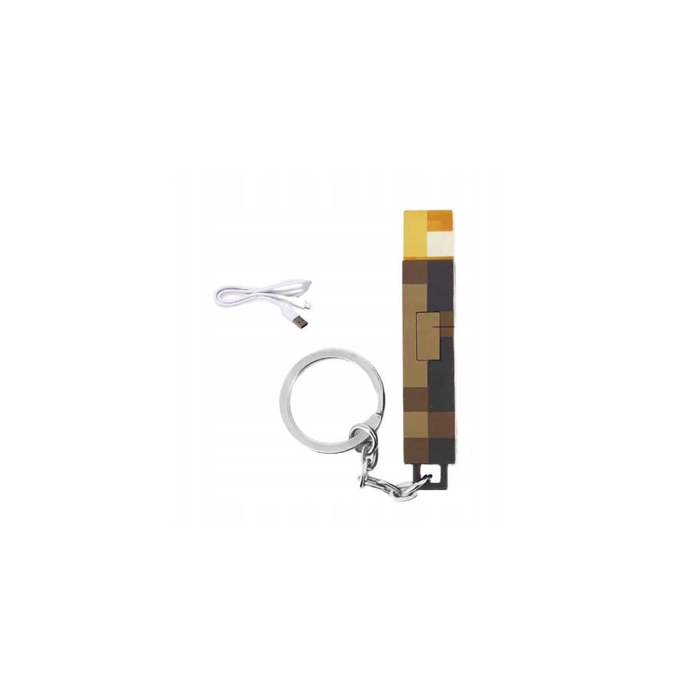 MINECRAFT BRELOK MINI LAMPKA LATARKA LED USB POCHODNIA ZABAWKA PREZENT