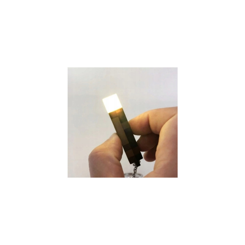 MINECRAFT BRELOK MINI LAMPKA LATARKA LED USB POCHODNIA ZABAWKA PREZENT