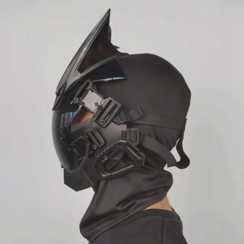 MASKA KASK CYBERPUNK FUTURYSTYCZNA SAMURAJSKIE ROGI HALLOWEEN IMPREZA