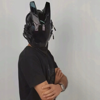 MASKA KASK CYBERPUNK FUTURYSTYCZNA SAMURAJSKIE ROGI HALLOWEEN IMPREZA