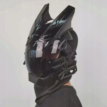 MASKA KASK CYBERPUNK FUTURYSTYCZNA SAMURAJSKIE ROGI HALLOWEEN IMPREZA