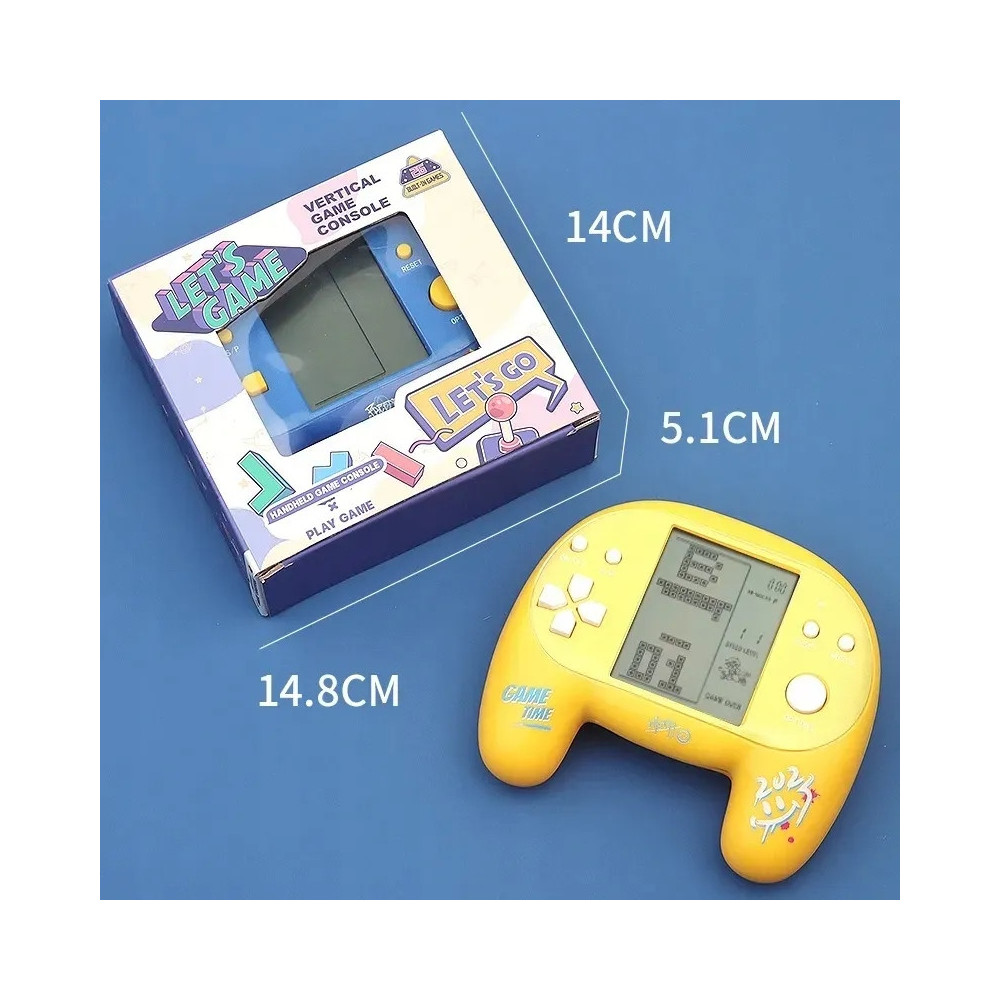 GRA ZRĘCZNOŚCIOWA TETRIS RETRO KONSOLA ELEKTRONICZNA DŹWIĘK KSZTAŁT PADA