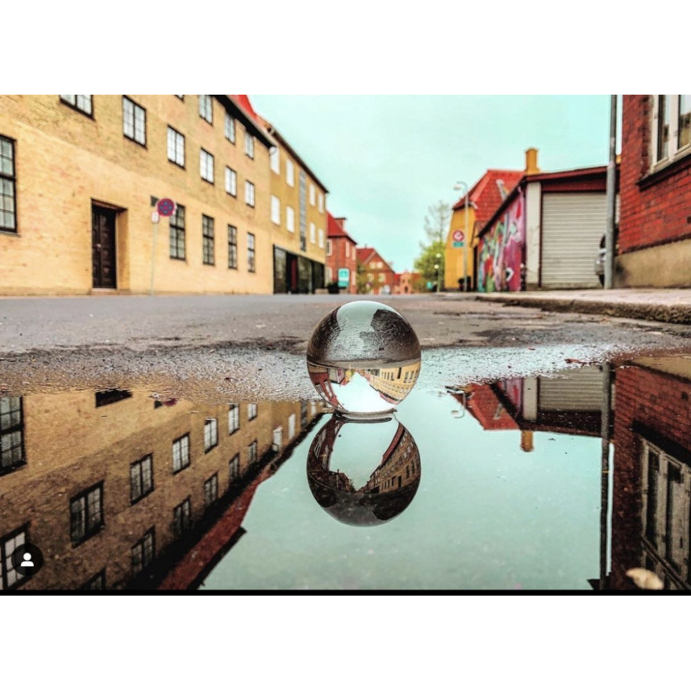 SZKLANA KRYSZTAŁOWA KULA 10CM DO ZDJĘĆ PREZENT FOTO